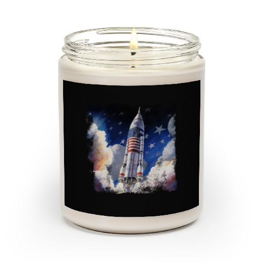 Patriotic Starship US Astronauts Stars and Stripes Scented Candles