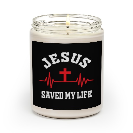 Jesus Saved My Life Love Jesus Christian Christmas Scented Candles