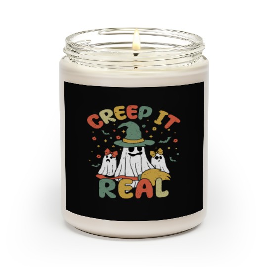 Retro Vintage Ghost Lazy Creepy Halloween Scented Candles