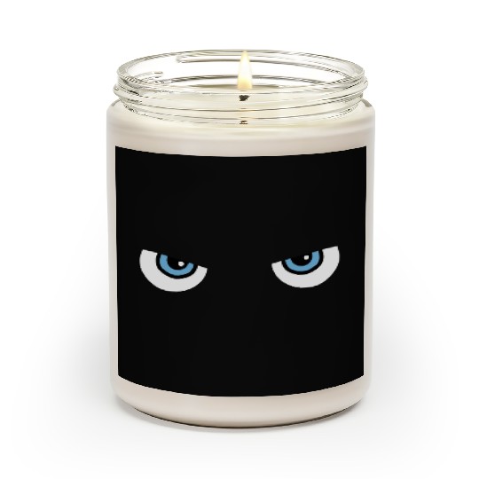Black Cat Blue Eyes | Halloween Gift For Cat Lover Scented Candles
