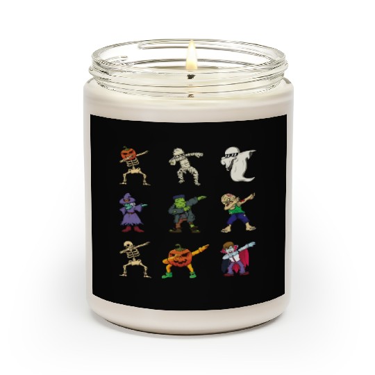 Dabbing Halloween Monsters Lazy Creepy Halloween Scented Candles
