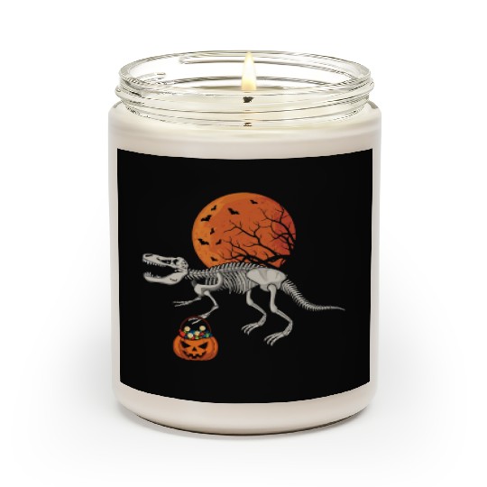 Dinosaur Skeleton Lazy Creepy Halloween Scented Candles