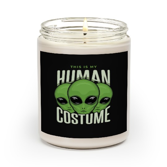 My Alien Human Costume Funny Lazy Creepy Halloween Scented Candles