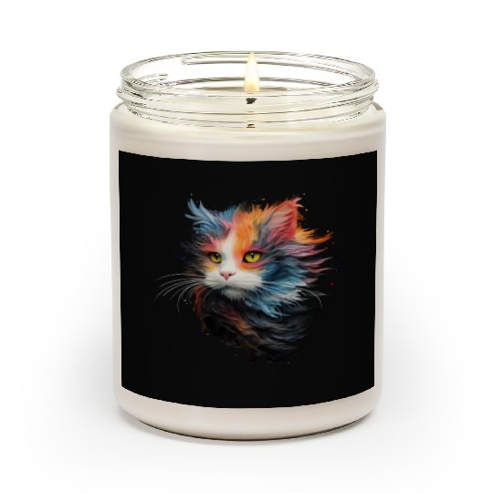 Persian Cat Masterful Animal Painting Scented Candles