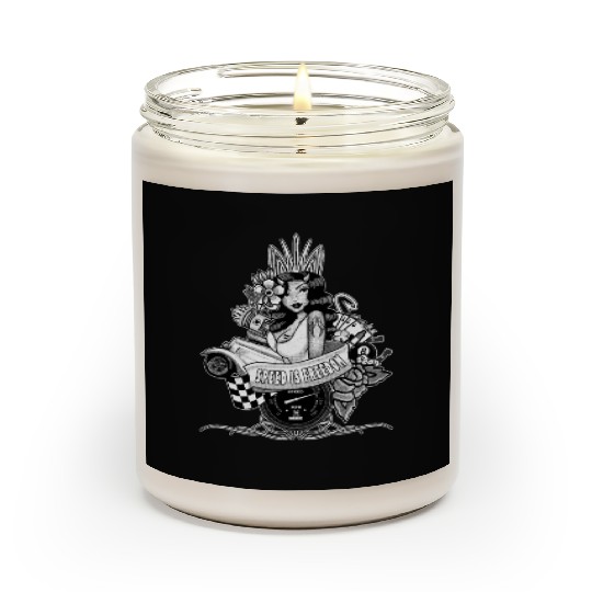 Pin up, Hot rod and Speedometer, black and white Scented Candles