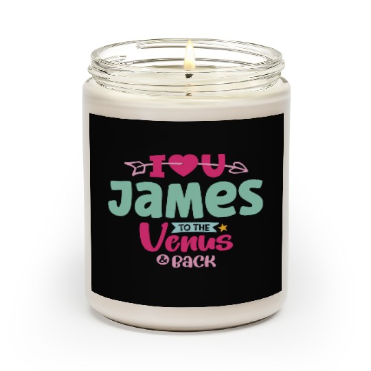 I Love You James Valentines Scented Candles