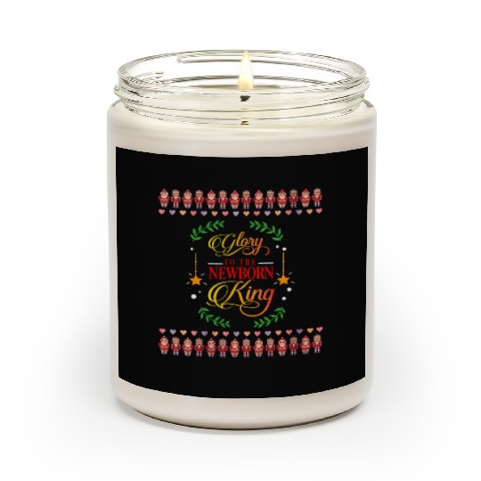 Glory To The Newborn King Jesus Scented Candles