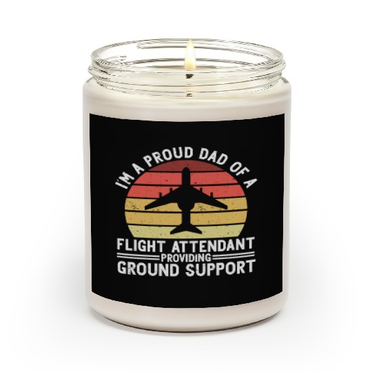 Flight Attendant Dad Airplane Flight Attendant Scented Candles