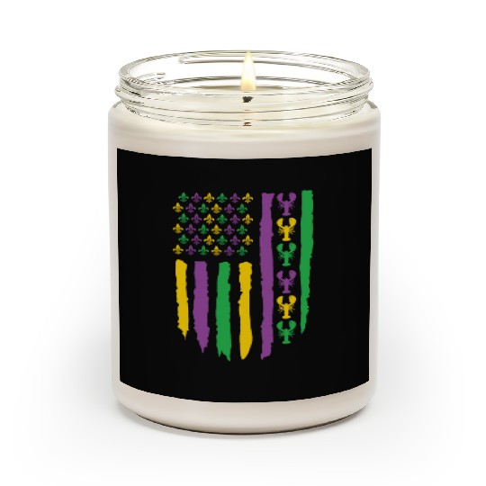 American Flag Lobster Fleur Mardi Gras Scented Candles