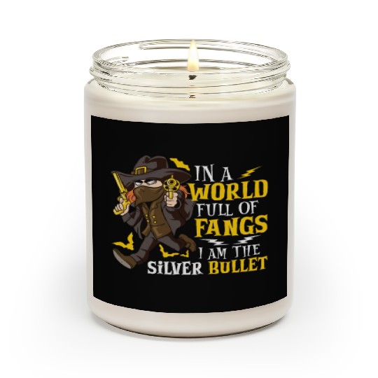 Vampire Hunter Undead Slayer Stake and Cross Scented Candles