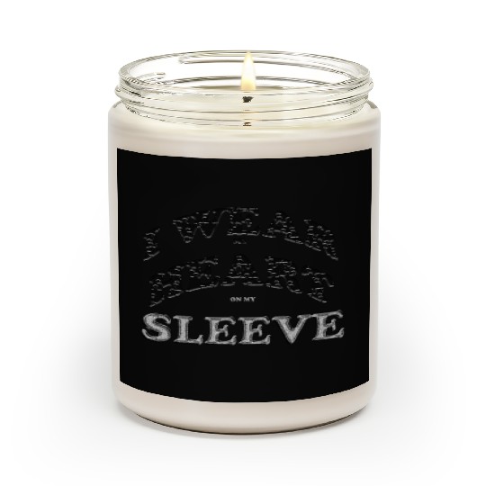 I wear my heart on my sleeve cute design gift Scented Candles