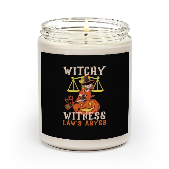 Witchy Witness Law's Abyss Scary Lawyer Halloween Scented Candles