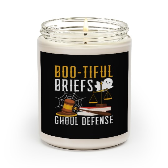 Boo-tiful Briefs Ghoul Defense Lawyer Halloween Scented Candles