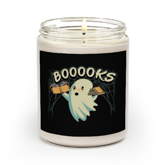 Ghost With Books Booooks Scented Candles