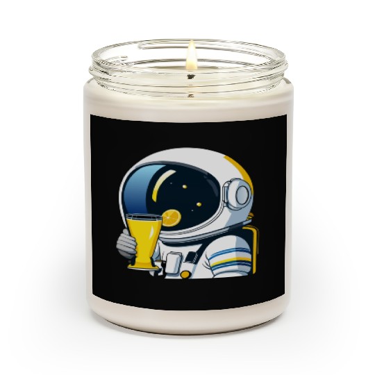astronaut drinks lemon tea Scented Candles