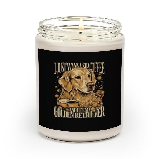 Golden retriever dog realistic Scented Candles