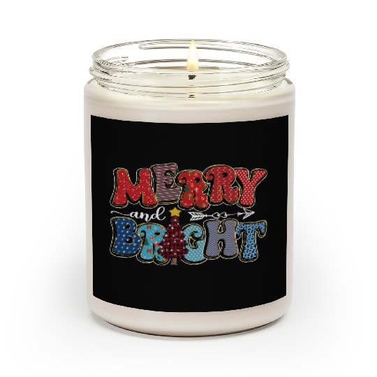 Merry and Bright Chistmas Tree Cute Christmas Scented Candles