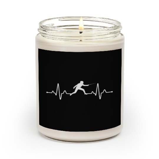 Fencing Fencer Heartbeat Scented Candles