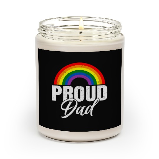 Proud Dad Ally LGBT Lesbian Gay Pride Month LGBTQ Scented Candles
