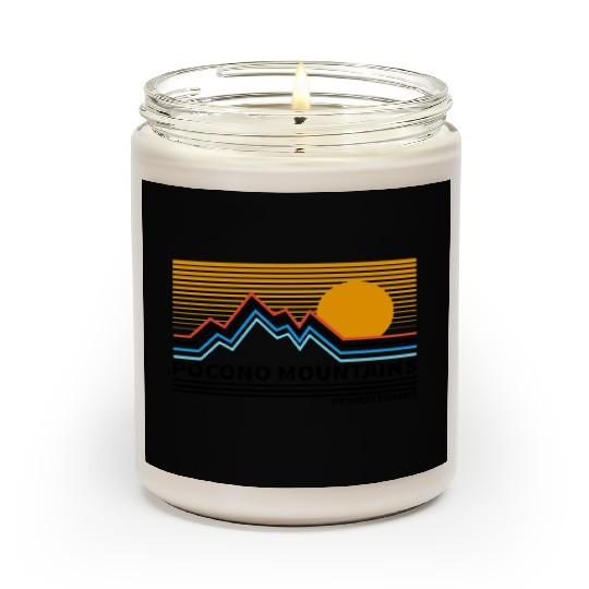 Pocono Mountains Pennsylvania Vintage Retro Hiking Scented Candles