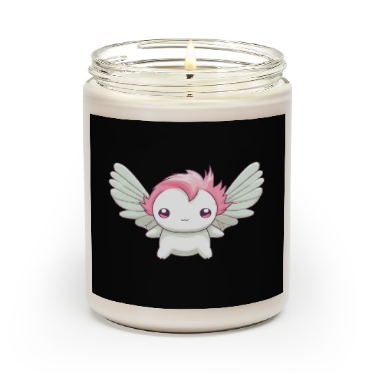 Sweet Axolotl with Angel Wings: Heavenly Design Scented Candles