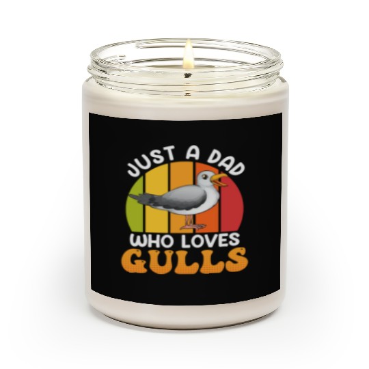 Just a Dad who loves Seagulls Bird lover Men Scented Candles