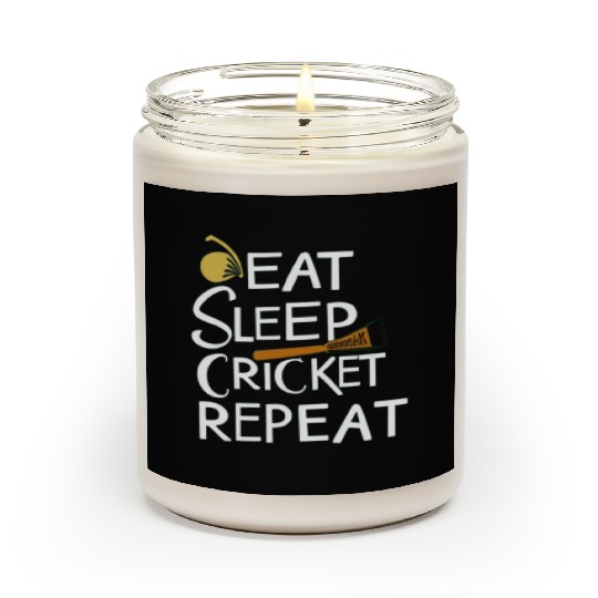 Eat Sleep Cricket Repeat: Cricket Lover's Scented Candles
