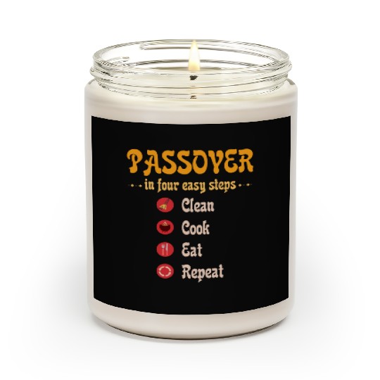 Passover 4 steps Clean Cook Eat Repeat Matzah Scented Candles