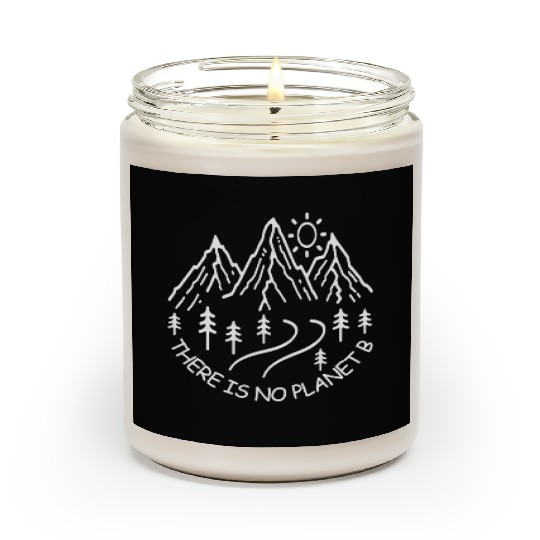Environmental There Is No Planet B Line Art Scented Candles