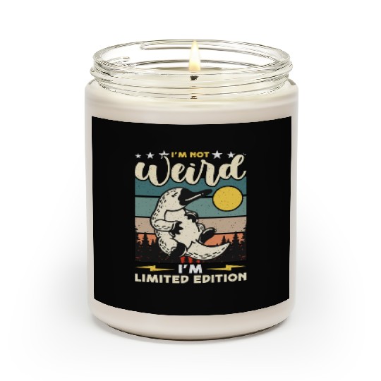 Platypus I'm Not Weird I'm Retro Living Fossil Scented Candles