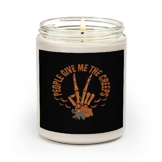 People Give Me The Creeps Skeleton Hand Scented Candles
