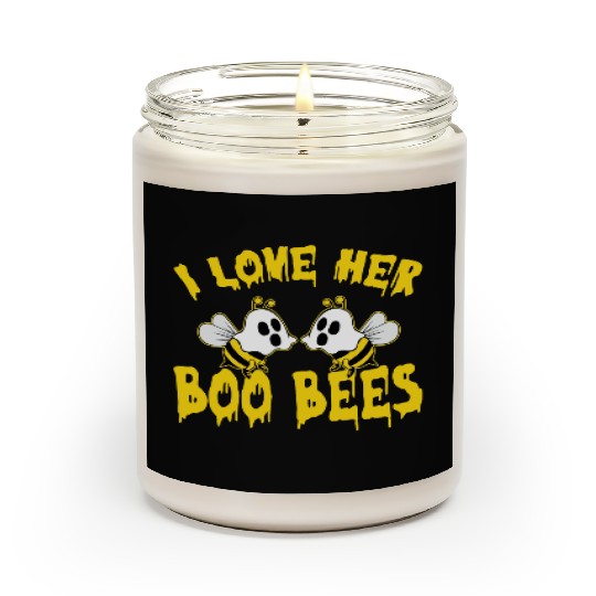 I Love Her Boo Bees Halloween Scented Candles
