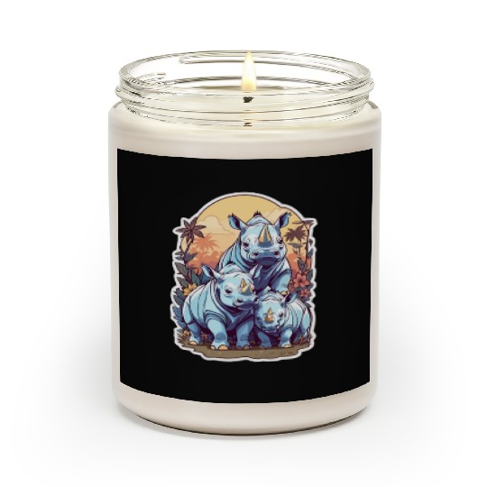 Rhinos Kawaii Scented Candles