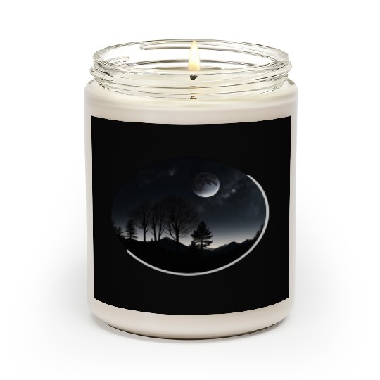 Exquisite painting expressing nature in the dark Scented Candles