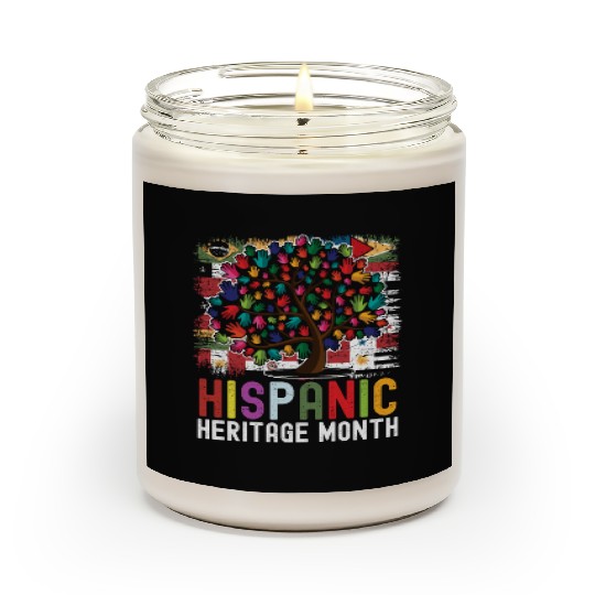 Hispanic Heritage Month Hand Flags Latin Scented Candles