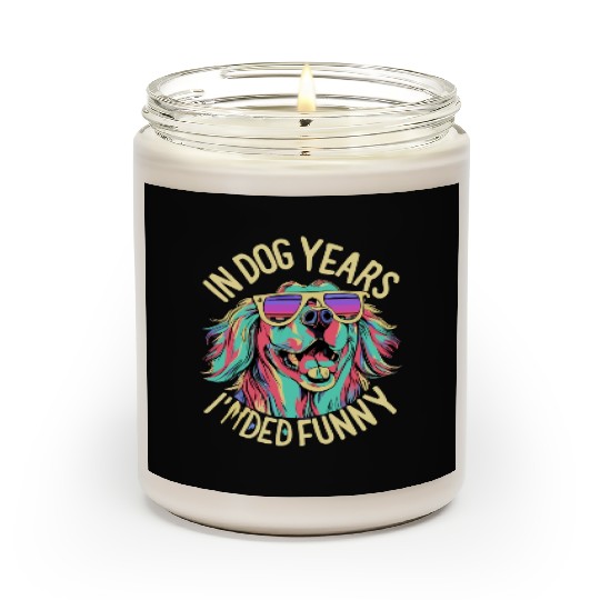 golden retriever design Scented Candles for dog lover