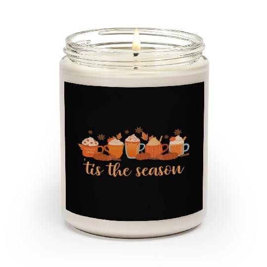 Tis The Season Pumpkin Spice Fall Autumn Season Scented Candles