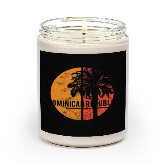 Artistic Dominican Republic Cool Palm Tree Scented Candles
