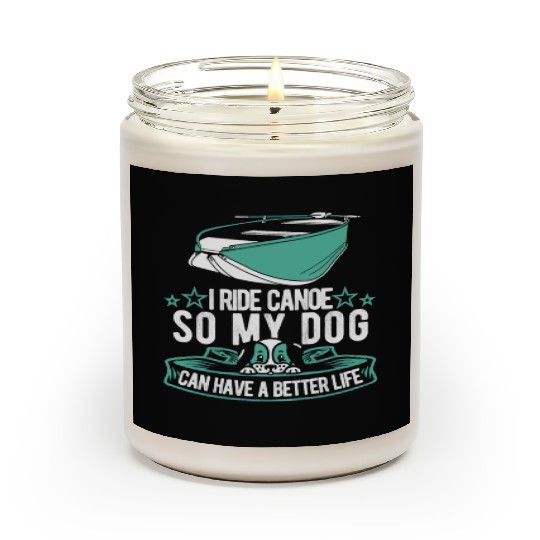 Canoe Canoeing Canoeist Dog Scented Candles
