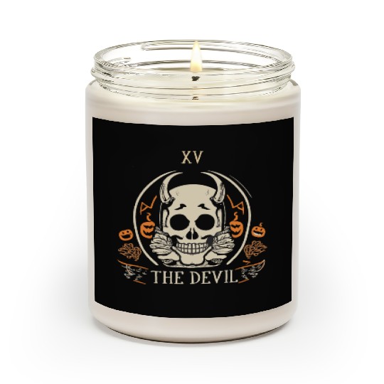 The Devil Tarot Skeleton Halloween Style Scented Candles