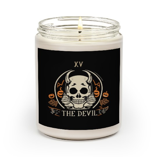 The Devil Tarot Skeleton Halloween Style Scented Candles