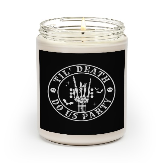 Till Death Do Us Party Skeleton Hand Rock Scented Candles