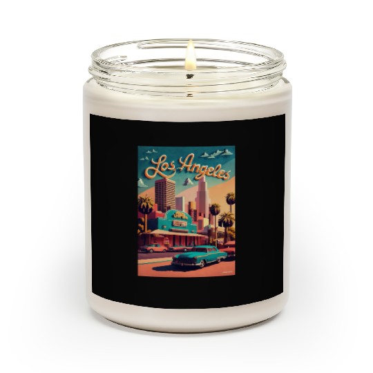 Los Angeles, Cities of the World, Poster vintage Scented Candles