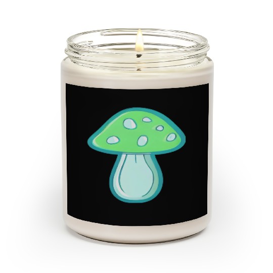 Mushroom CV2 Light Green and Blue Scented Candles
