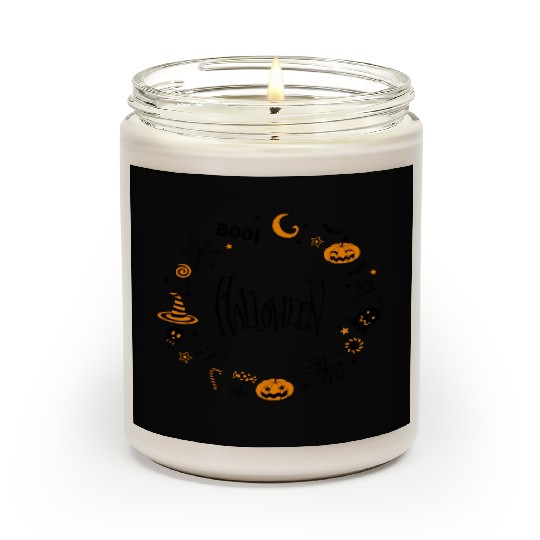 Embroidered Ghost Dogs Trick or Treat Halloween Sw Scented Candles