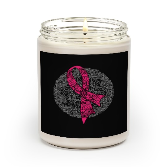 Breast Cancer Mandala Scented Candles