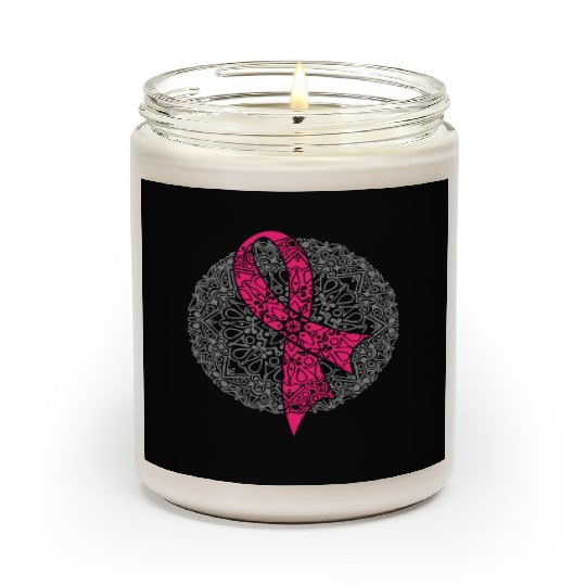 Breast Cancer Mandala Scented Candles
