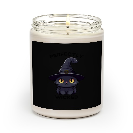 Wicked Cat Witch Funny Halloween Witch Scented Candles