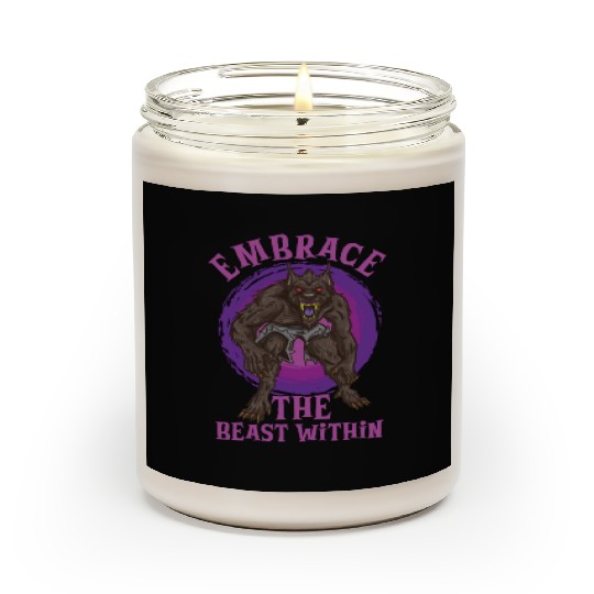 Funny Horror Werewolf Lycanthropy Full Moon Shapes Scented Candles