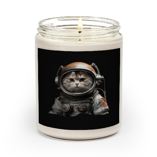 Space Feline: Cat Astronaut Adventure Scented Candles